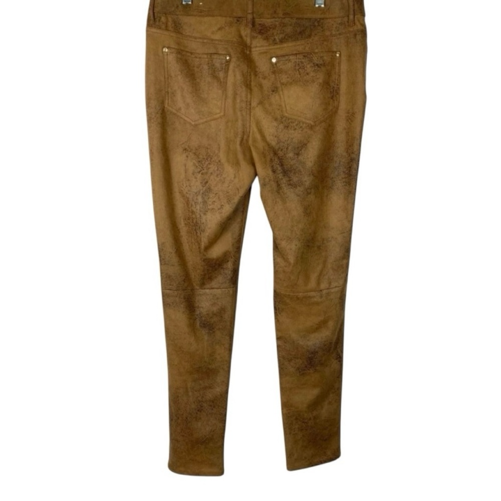 Chicos Brown Leather Pants - Picture 4 of 8